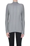 Alberta Ferretti Ribbed Knit Pullover In Gray