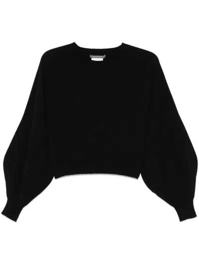 Alberta Ferretti Ribbed Jumper In Black