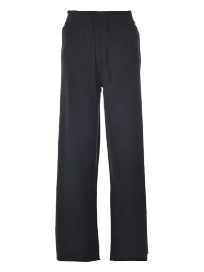 Alberta Ferretti Ribbed-waistband Trousers In Black