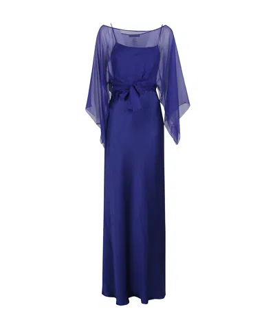 ALBERTA FERRETTI ALBERTA FERRETTI LAYERED BELTED DRESS