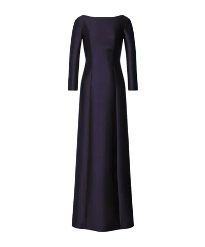 Alberta Ferretti Round Neck Dress In Blue