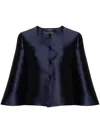 Alberta Ferretti Mikado Jacket In Blue