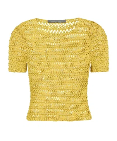 ALBERTA FERRETTI OPEN-KNIT T-SHIRT
