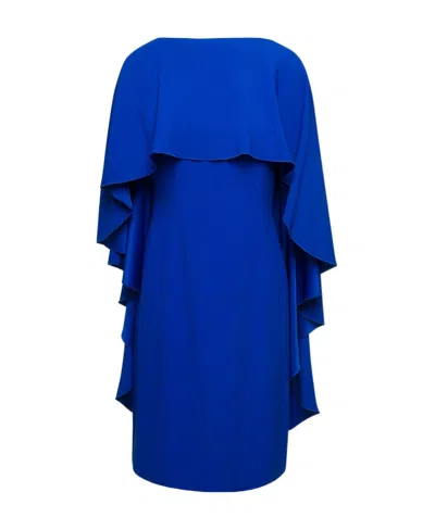 ALBERTA FERRETTI ALBERTA FERRETTI RUFFLE-DETAILED CAPE DESIGN DRESS