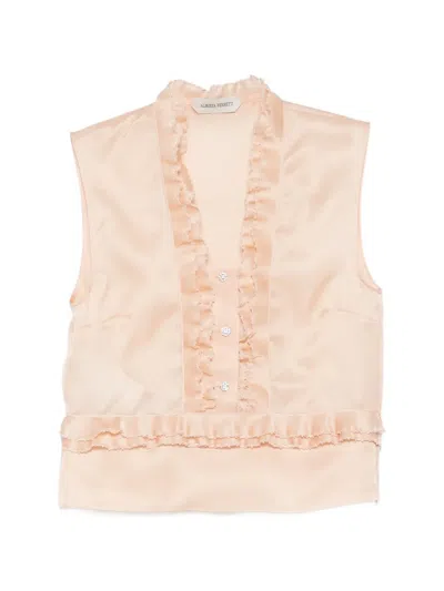 Alberta Ferretti Ruffled Blouse In Pink