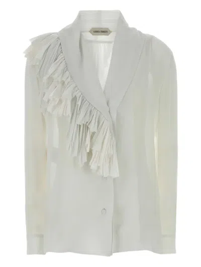 ALBERTA FERRETTI RUFFLED BLOUSE
