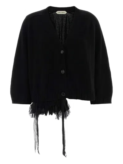 Alberta Ferretti Delicate Knit Texture Maglia In Black