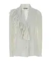 Alberta Ferretti Long Sleeve Shirt In White