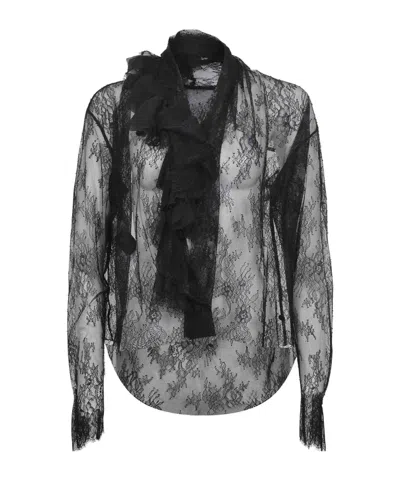 ALBERTA FERRETTI ALBERTA FERRETTI RUFFLED LACED SHIRT