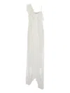 Alberta Ferretti Ruffled One-shoulder Maxi Dress In White