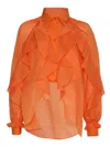 Alberta Ferretti Alberta Ferreti Orange Cotton Shirt In Orange
