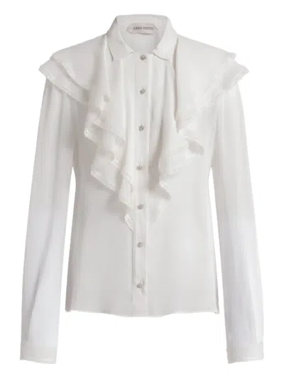 Alberta Ferretti Ruffled Shirt In White