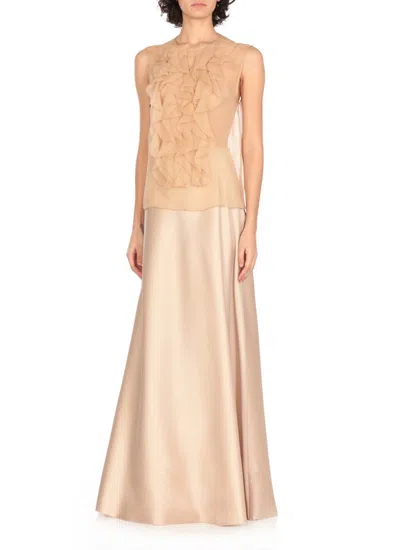 Alberta Ferretti Ruffle-detail Blouse In Pink