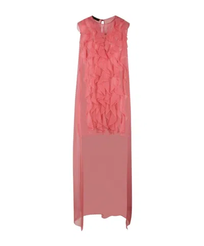 Alberta Ferretti Ruffled Top In Pink
