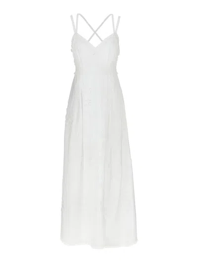 Alberta Ferretti Vestido Midi - Blanco