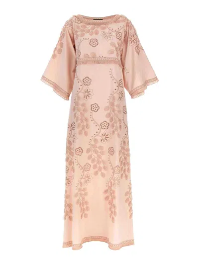 Alberta Ferretti Vestido Midi In Pink