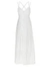 Alberta Ferretti Floral-lace V-neck Maxi Dress In White