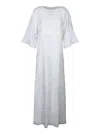 Alberta Ferretti Sangallo White Caftan Dress