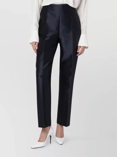 Alberta Ferretti Satin Blend Trousers High Waist In Multi