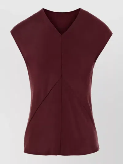 Alberta Ferretti Satin Blouse In Brown