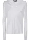 Alberta Ferretti Satin Blouse In White