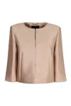Alberta Ferretti Satin Jacket In Pink