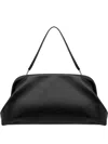 Alberta Ferretti Women Black Handbag With Removable Handle And Clasp Closure In Leather Woman In Black