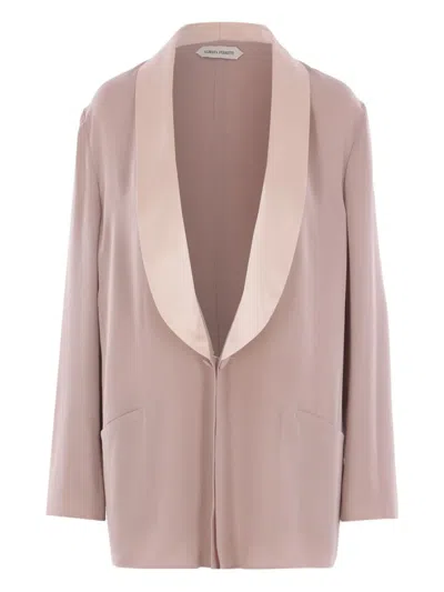 Alberta Ferretti Satin-collar Blazer In Pink