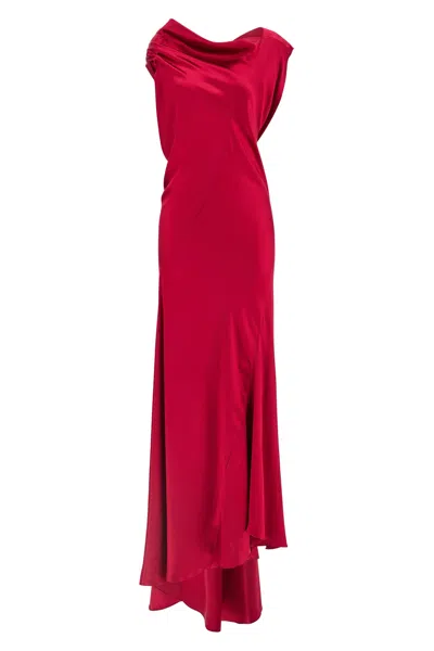 ALBERTA FERRETTI SATIN DRESS