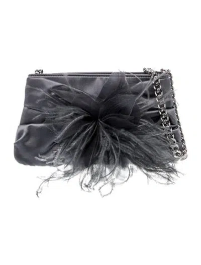 Pre-owned Alberta Ferretti Satin Evening Bag In Gray