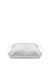 Alberta Ferretti Satin-finish Clutch Bag In Silver