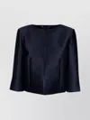 Alberta Ferretti Satin Finish Open Front Jackets