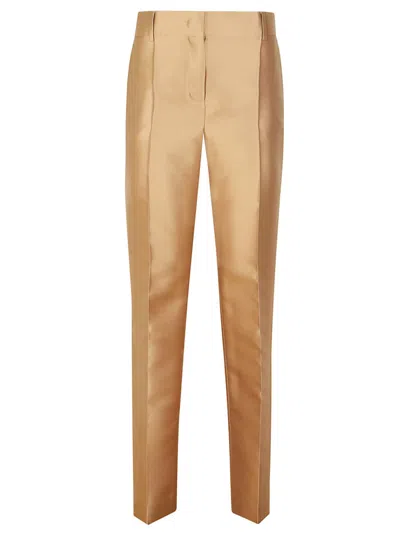 ALBERTA FERRETTI ALBERTA FERRETTI SATIN-FINISH TAILORED PANTS WITH CLASSIC WAISTBAND AND PLEATS