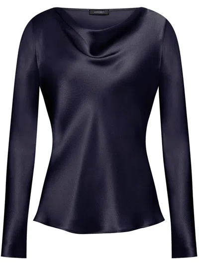 Alberta Ferretti Satin-finish Top In Blue