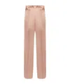 Alberta Ferretti Satin Flared Pants In Neutral
