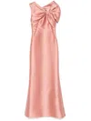 Alberta Ferretti Pink Gathered Detailing Gown In Pink