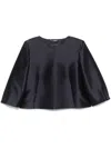 Alberta Ferretti Mikado Jacket In Blue
