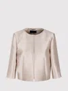 Alberta Ferretti Round Collar Short Jacket In Nude & Neutrals