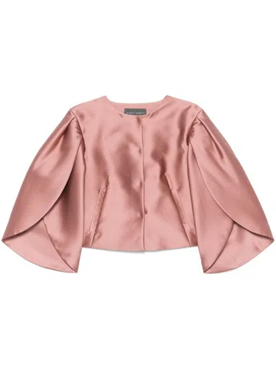 Alberta Ferretti Satin Jacket In Pink