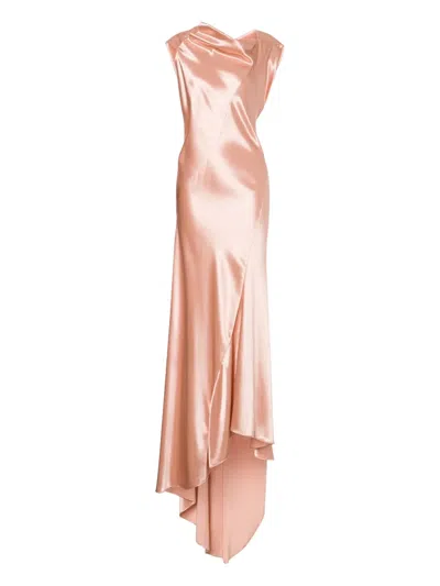 Alberta Ferretti Satin Long Dress