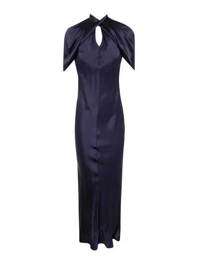 Alberta Ferretti Vestido Largo - Azul