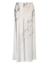 Alberta Ferretti Satin Maxi Skirt In White