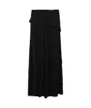 Alberta Ferretti High-waisted Pleated Midi Skirt In Black