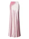 Alberta Ferretti Satin Maxi Skirt In Pink