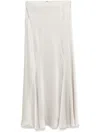 Alberta Ferretti Sheer Pleated High-waisted Midi Skirt In Grey