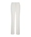 Alberta Ferretti Embroidered And Cut-out Design Trousers In Cotton In White