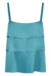 Alberta Ferretti Satin Tank Top
