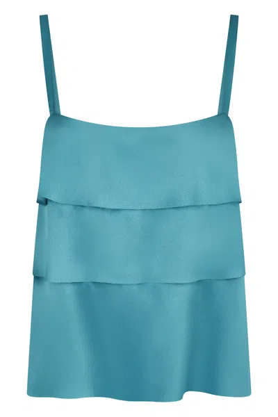 Alberta Ferretti Satin Tank Top