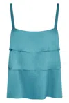 Alberta Ferretti Satin Tank Top