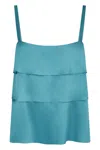 Alberta Ferretti Satin Tank Top